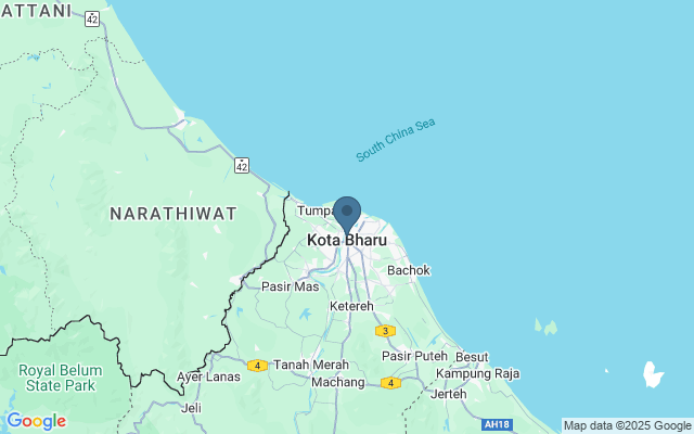 Kaart met locatie Istana Balai Besar